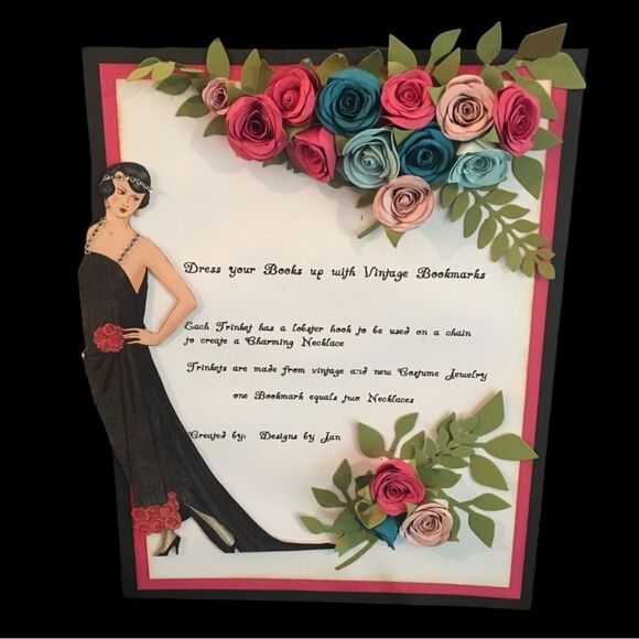 Elegant Red Velvet Ribbon Bookmark/Necklaces - Picture 8 of 8